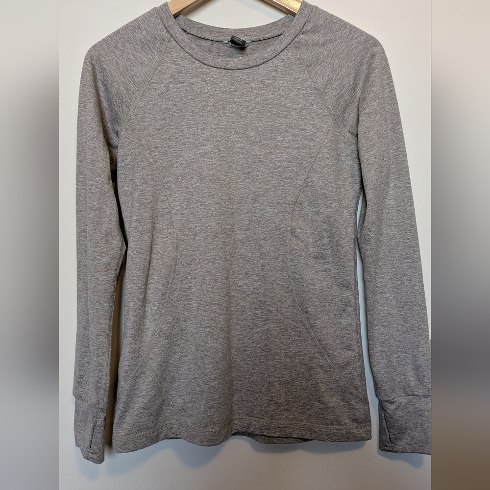 Eddie Bauer Train Ascent Long Sleeve Crew Neck Top - Women's Small - Oatmeal